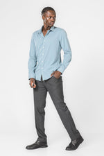 KENNETH COLE - חולצה מכופתרת במבוק לייקרה בצבע תכלת - MASHBIR//365