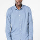 KENNETH COLE - חולצה מכופתרת במבוק לייקרה בצבע כחול - MASHBIR//365