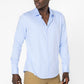 KENNETH COLE - חולצה מכופתרת במבוק ליקרה בצבע תכלת - MASHBIR//365 - 2