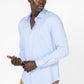 KENNETH COLE - חולצה מכופתרת במבוק ליקרה בצבע תכלת - MASHBIR//365 - 1