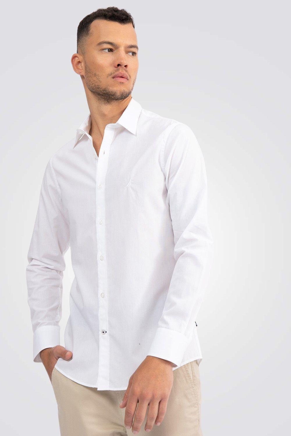 NAUTICA - חולצה מכופתרת BRIGHT WHITE - MASHBIR//365