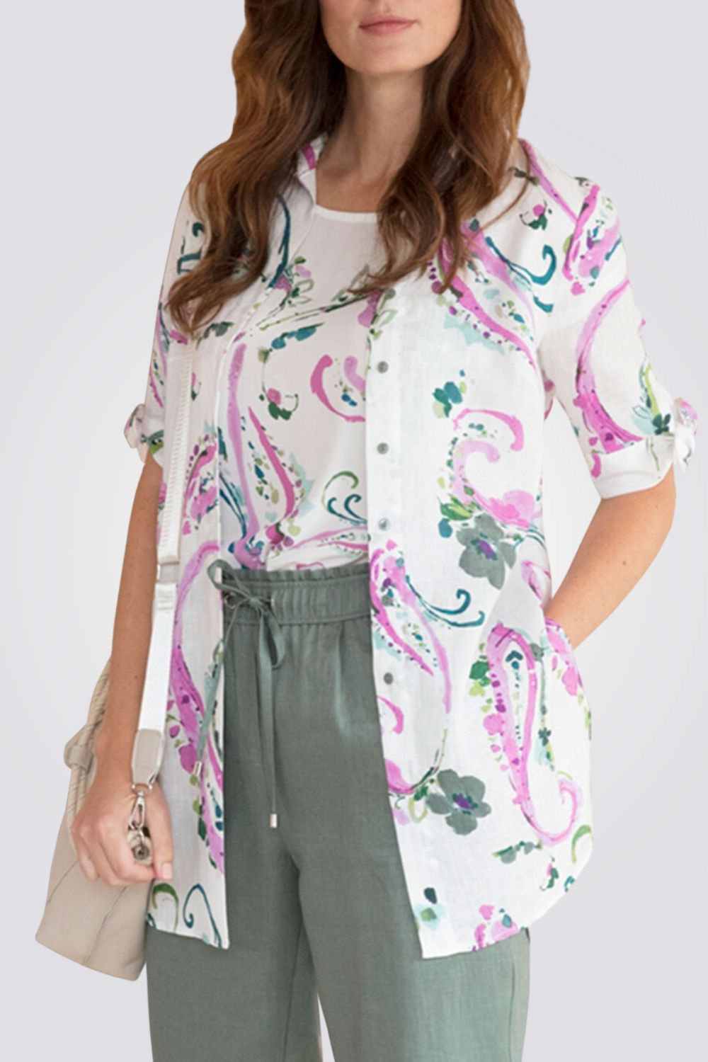 PUNT ROMA - חולצה מכופתרת בשילוב צבעים - MASHBIR//365