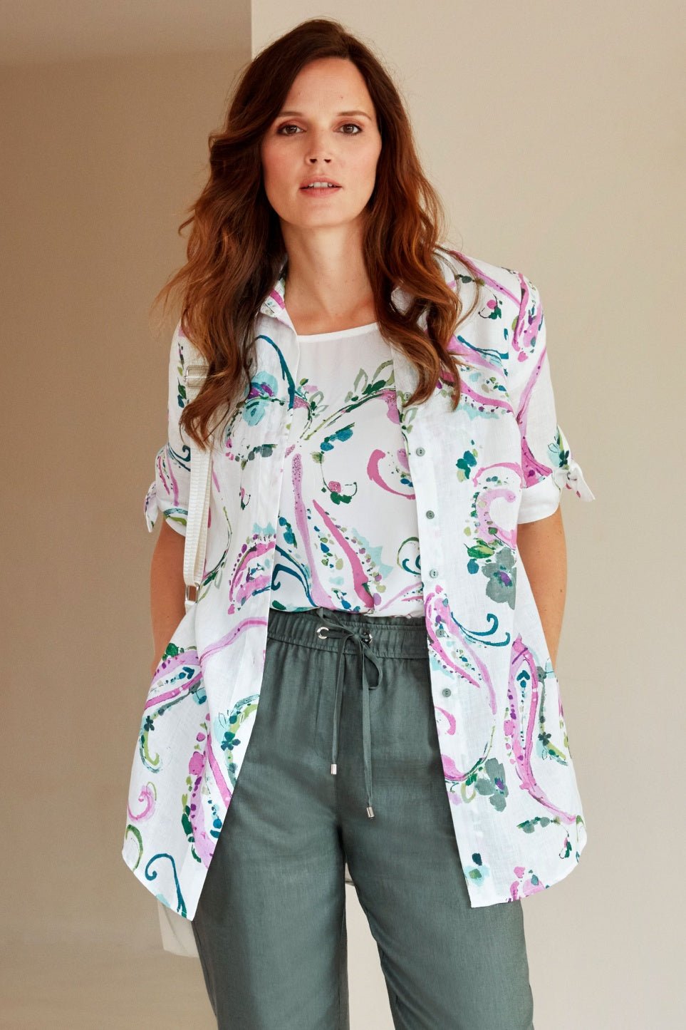 PUNT ROMA - חולצה מכופתרת בשילוב צבעים - MASHBIR//365