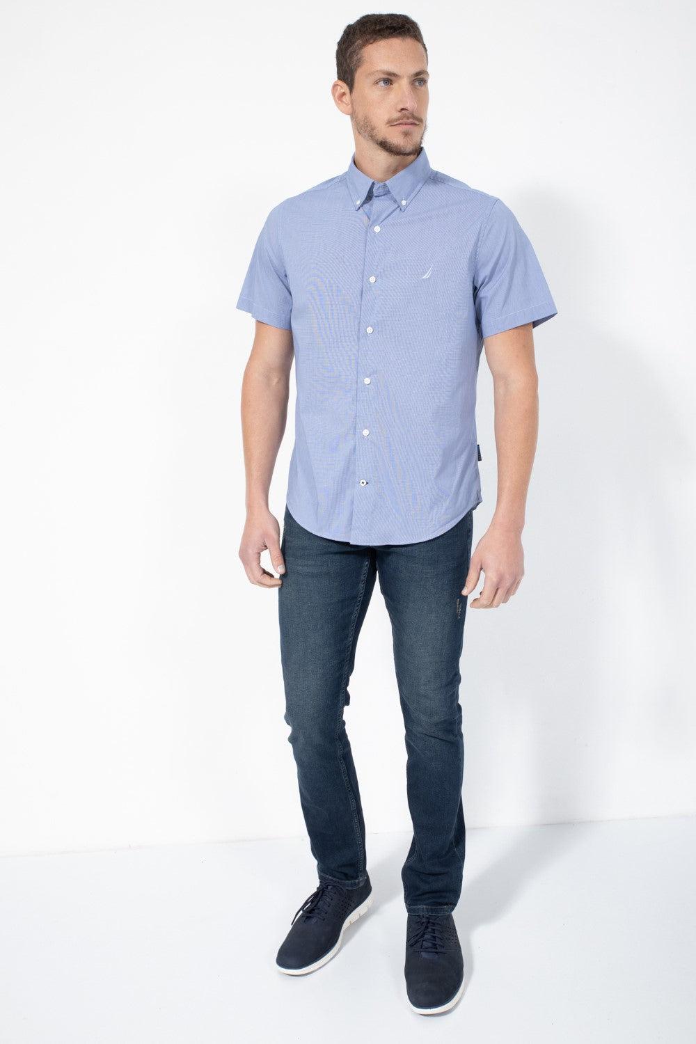 NAUTICA - חולצה מכופתרת CLASSIC FIT תכלת - MASHBIR//365