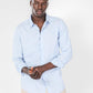 KENNETH COLE - חולצה מכופתרת פשתן בצבע תכלת - MASHBIR//365 - 5