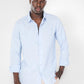 KENNETH COLE - חולצה מכופתרת פשתן בצבע תכלת - MASHBIR//365 - 1