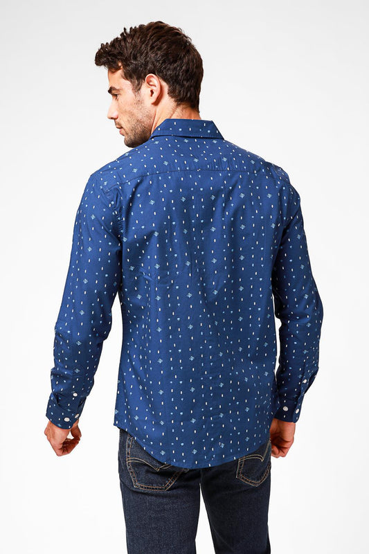 LEVI'S - חולצה מכופתרת הדפס עלים בצבע כחול - MASHBIR//365