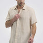 NAUTICA - חולצה מכופתרת קצרה בצבע בז' - MASHBIR//365 - 1