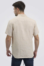 NAUTICA - חולצה מכופתרת קצרה בצבע בז' - MASHBIR//365