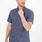 SCORCHER - חולצה מכופתרת קצרה בצבע נייבי - MASHBIR//365 - 1