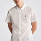 TIMBERLAND - חולצה מכופתרת קצרה עם לוגו בצבע לבן - MASHBIR//365 - 1