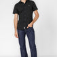 TIMBERLAND - חולצה מכופתרת קצרה עם לוגו בצבע שחור - MASHBIR//365 - 3