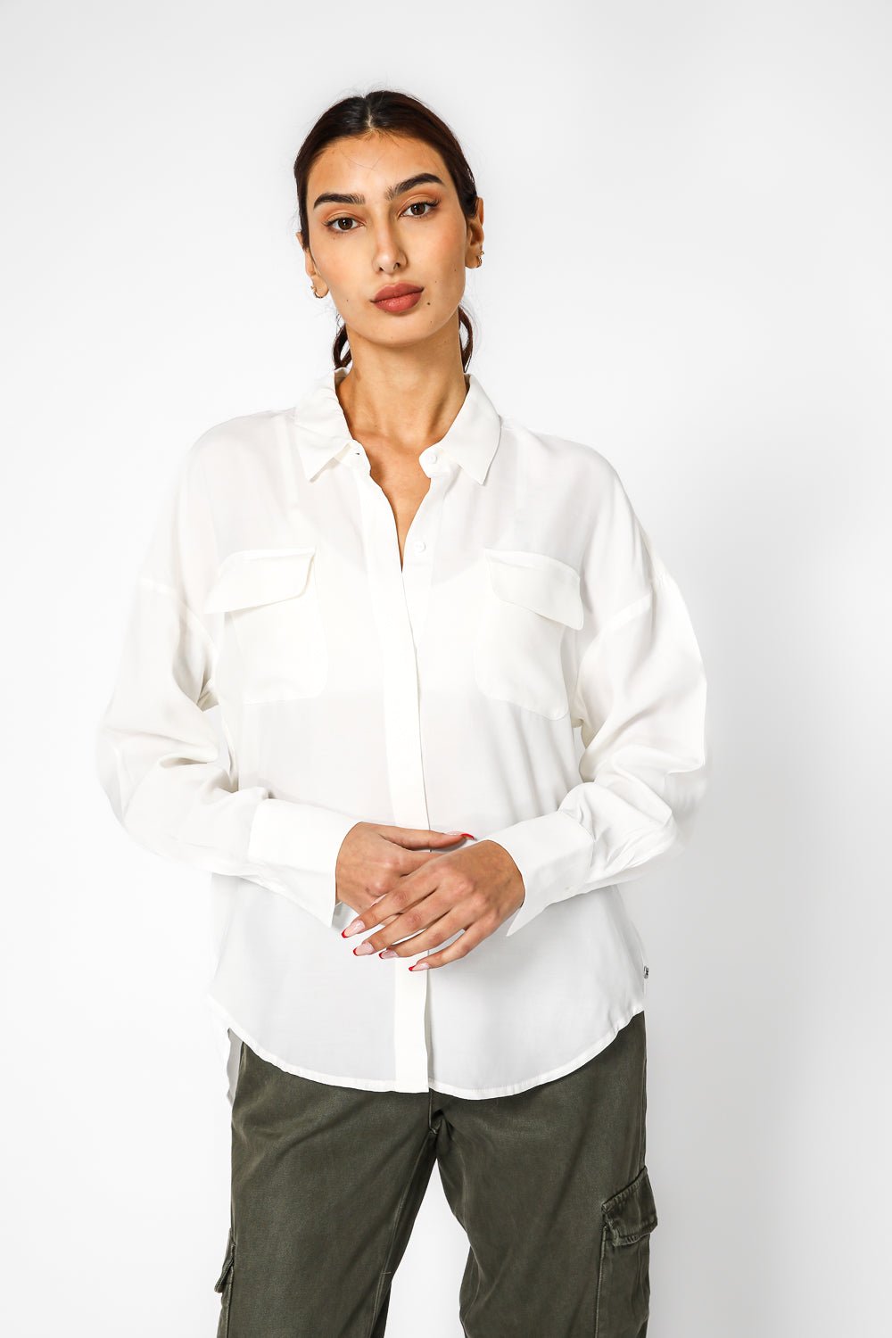 חולצה מכופתרת לבנה | קנת קול