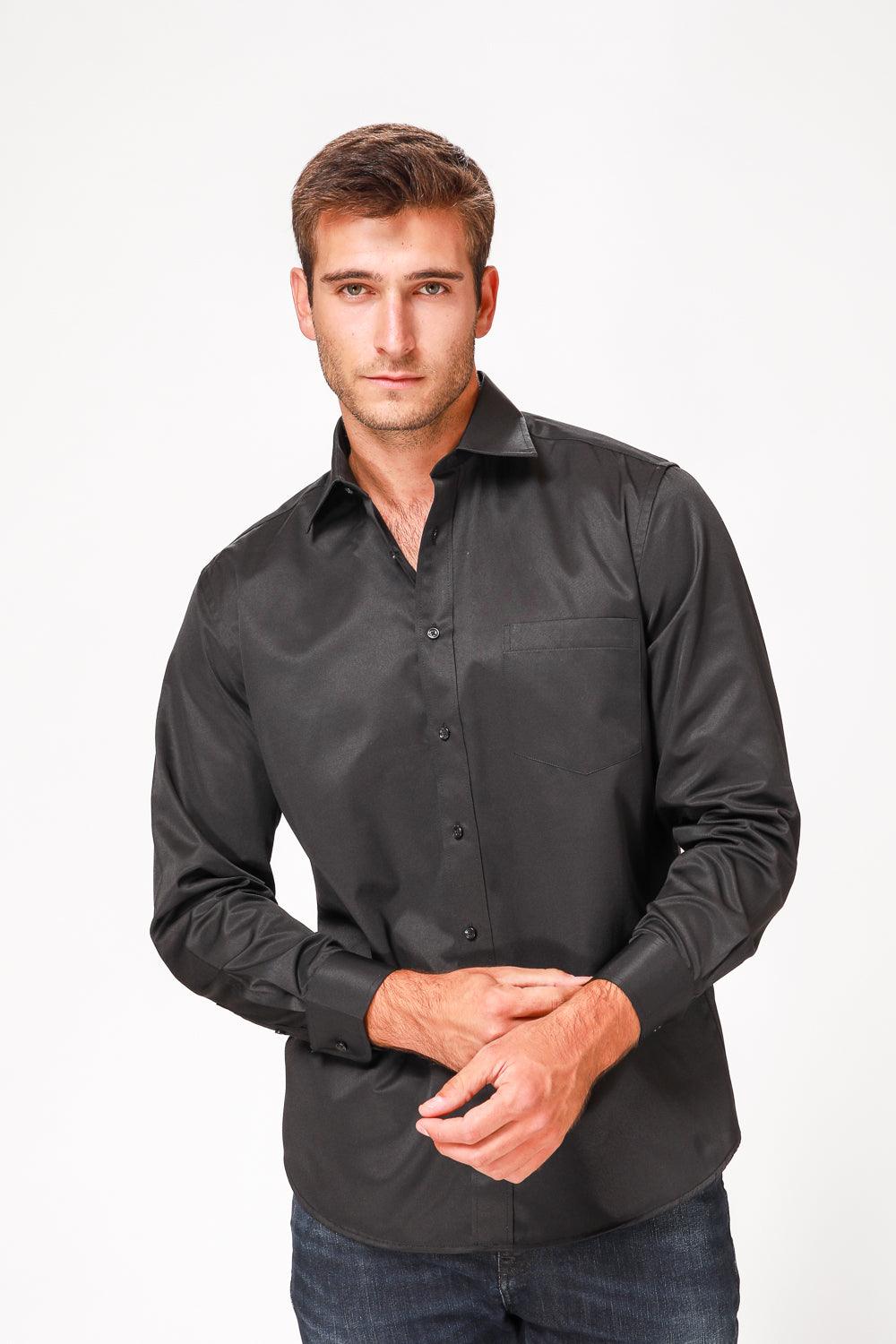 SCORCHER - חולצה מכופתרת לגבר בצבע שחור - MASHBIR//365