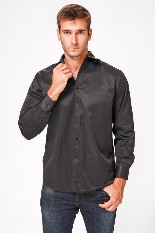 SCORCHER - חולצה מכופתרת לגבר בצבע שחור - MASHBIR//365