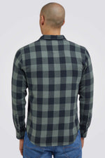 LEE - חולצה מכופתרת לגברים CLEAN WESTERN בצבע ירוק - MASHBIR//365