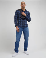 LEE - חולצה מכופתרת לגברים CLEAN WESTERN בצבע כחול - MASHBIR//365