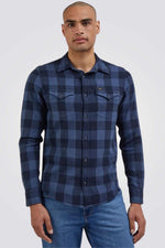 LEE - חולצה מכופתרת לגברים CLEAN WESTERN בצבע כחול - MASHBIR//365