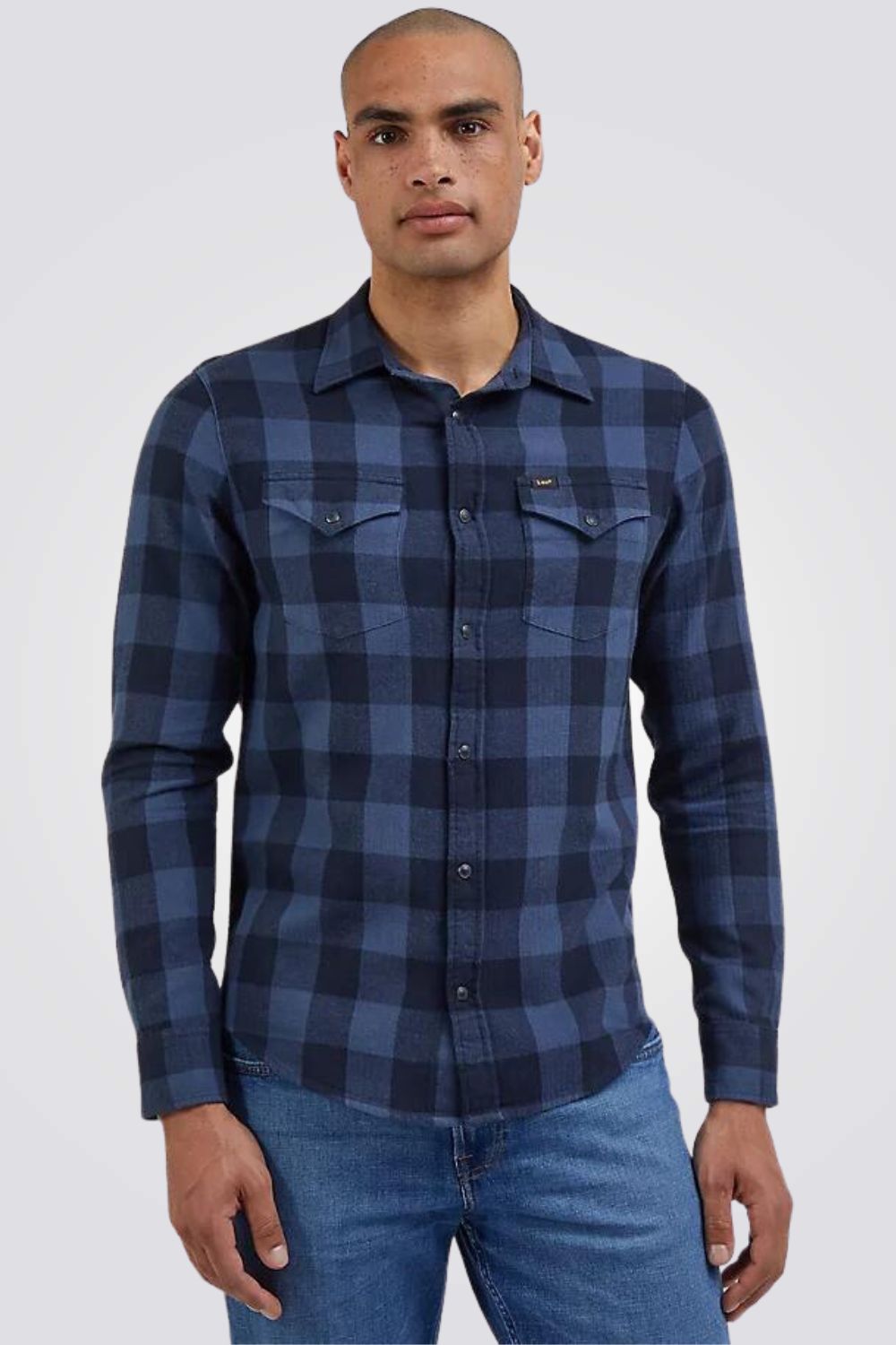 LEE - חולצה מכופתרת לגברים CLEAN WESTERN בצבע כחול - MASHBIR//365