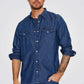 LEE - חולצה מכופתרת לגברים REGULAR WESTERN בצבע נייבי - MASHBIR//365 - 1