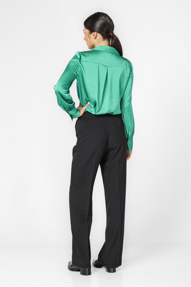 KENNETH COLE - חולצה מכופתרת לנשים בצבע ירוק - MASHBIR//365