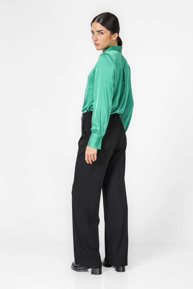 KENNETH COLE - חולצה מכופתרת לנשים בצבע ירוק - MASHBIR//365