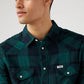 WRANGLER - חולצה מכופתרת LS WESTERN בצבע ירוק ושחור - MASHBIR//365 - 4