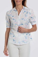 PUNT ROMA - חולצה מכופתרת עם הדפס בצבע לבן - MASHBIR//365