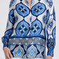 PUNT ROMA - חולצה מכופתרת עם הדפס בצבע כחול - MASHBIR//365 - 1