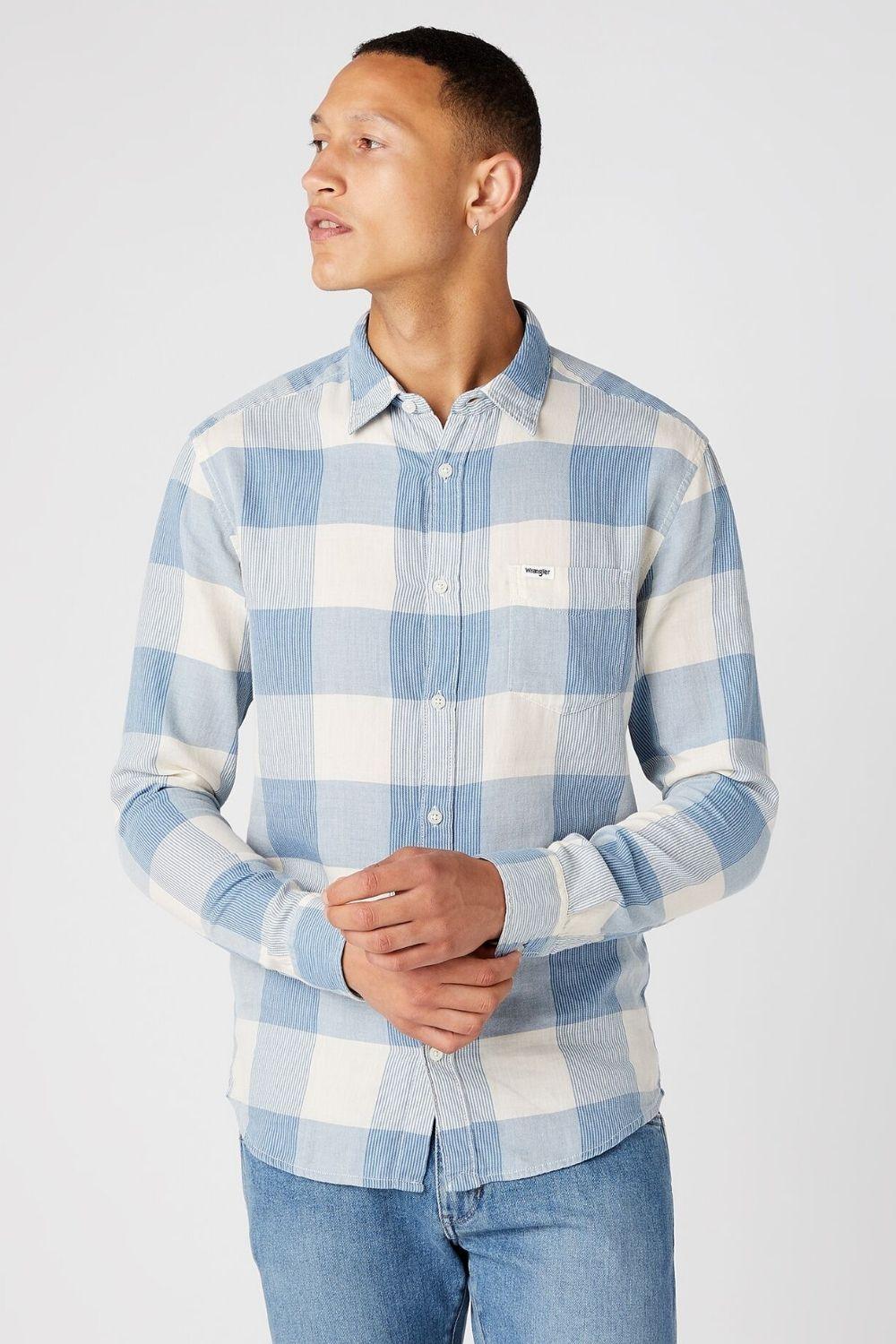 WRANGLER - חולצה מכופתרת עם משבצות - MASHBIR//365