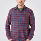 WRANGLER - חולצה מכופתרת משבצות בצבע נייבי - MASHBIR//365 - 1