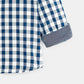 OBAIBI - חולצה מכופתרת משבצות לתינוקות בצבע כחול - MASHBIR//365 - 3