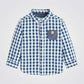 OBAIBI - חולצה מכופתרת משבצות לתינוקות בצבע כחול - MASHBIR//365 - 2