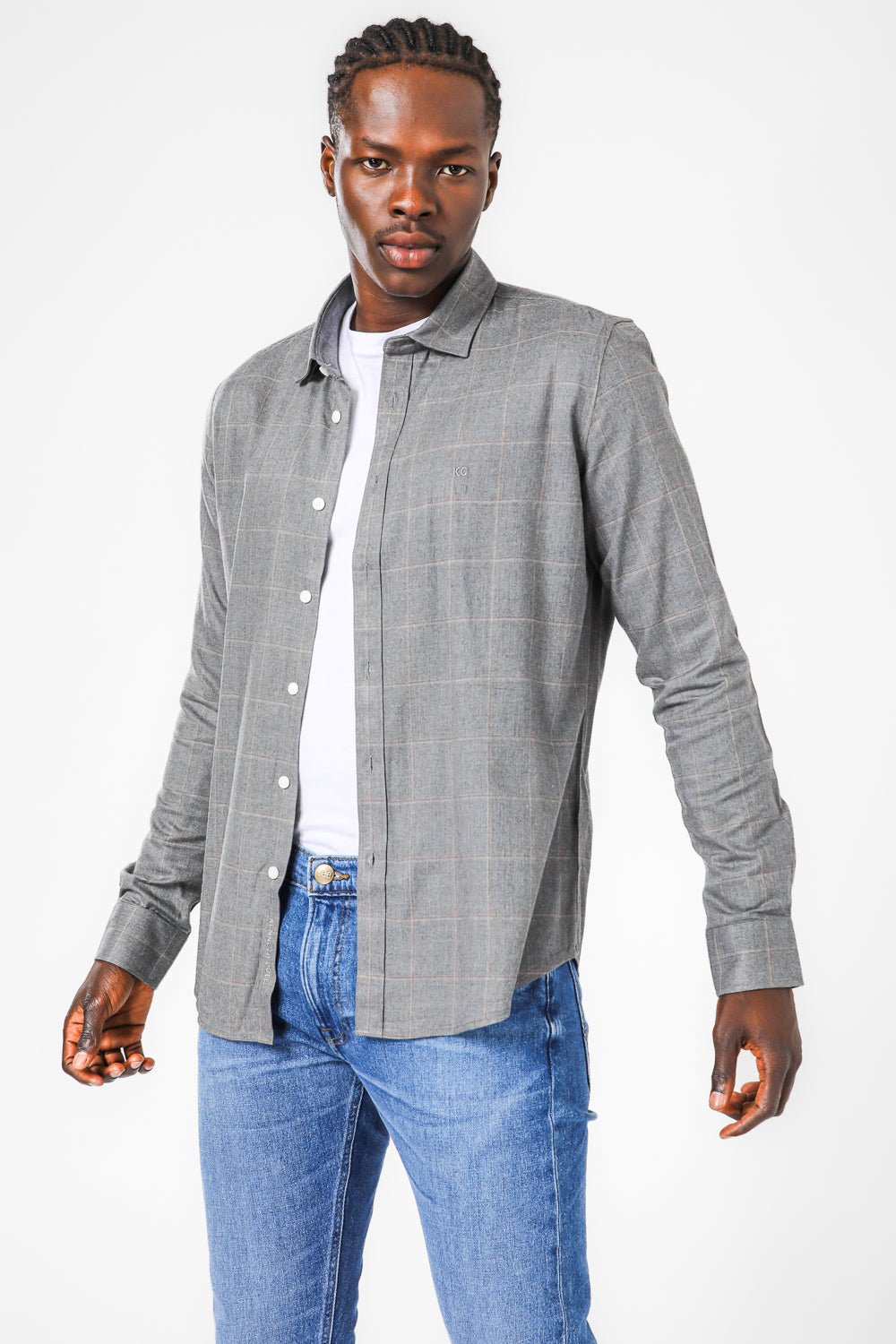 KENNETH COLE - חולצה מכופתרת משובצת - MASHBIR//365