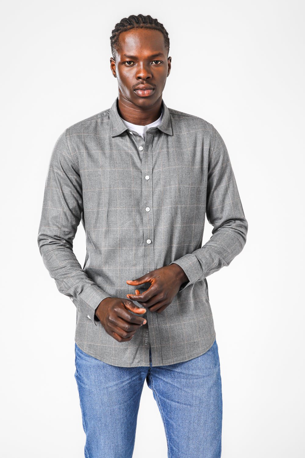 KENNETH COLE - חולצה מכופתרת משובצת - MASHBIR//365