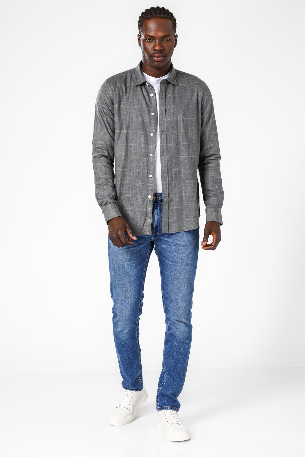 KENNETH COLE - חולצה מכופתרת משובצת - MASHBIR//365