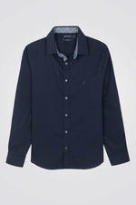 NAUTICA - חולצה מכופתרת נייבי TAILORED FIT - MASHBIR//365