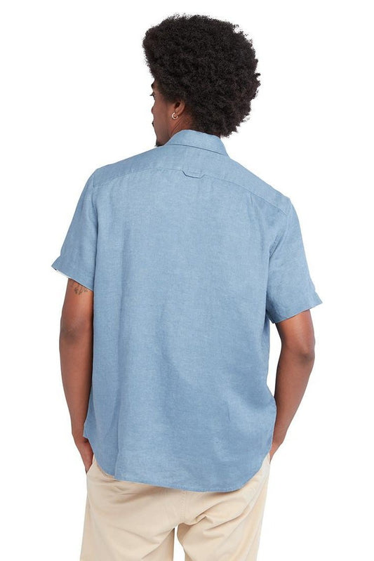 TIMBERLAND - חולצה מכופתרת RIVER LINEN בצבע תכלת - MASHBIR//365