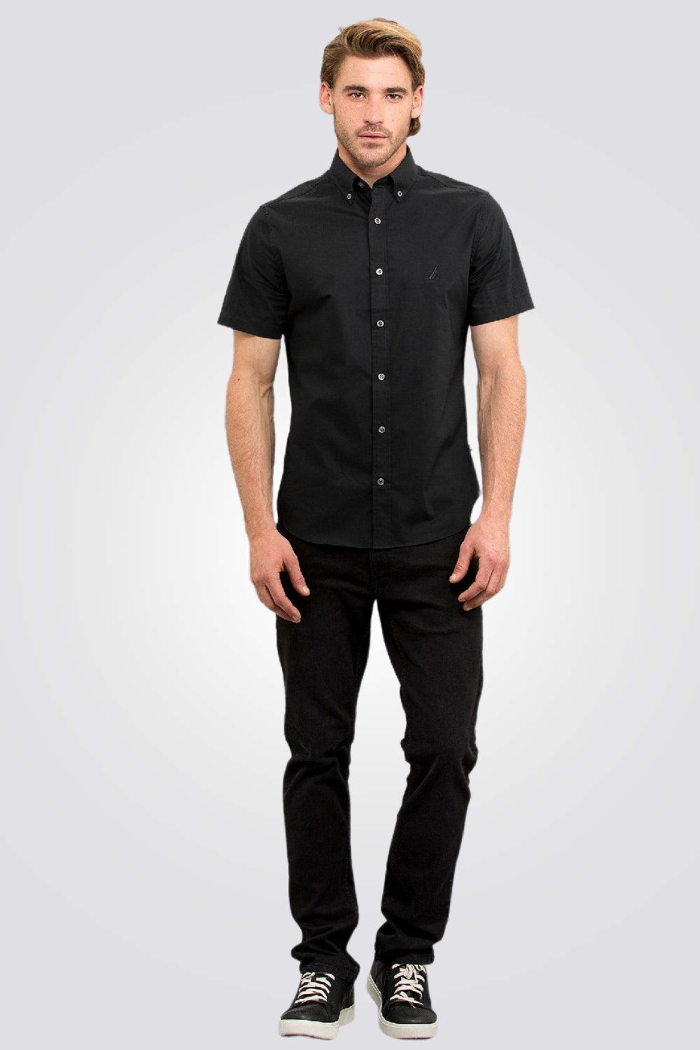 NAUTICA - חולצה מכופתרת שחורה - MASHBIR//365