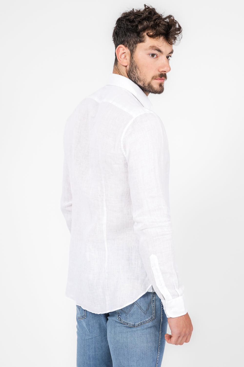 MICHAEL KORS - חולצה מכופתרת SLIM FIT בצבע לבן - MASHBIR//365