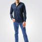 KENNETH COLE - חולצה מכופתרת SLIM FIT בצבע כחול - MASHBIR//365 - 2