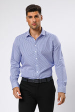 KENNETH COLE - חולצה מכופתרת SLIM FIT משבצות כחול - MASHBIR//365
