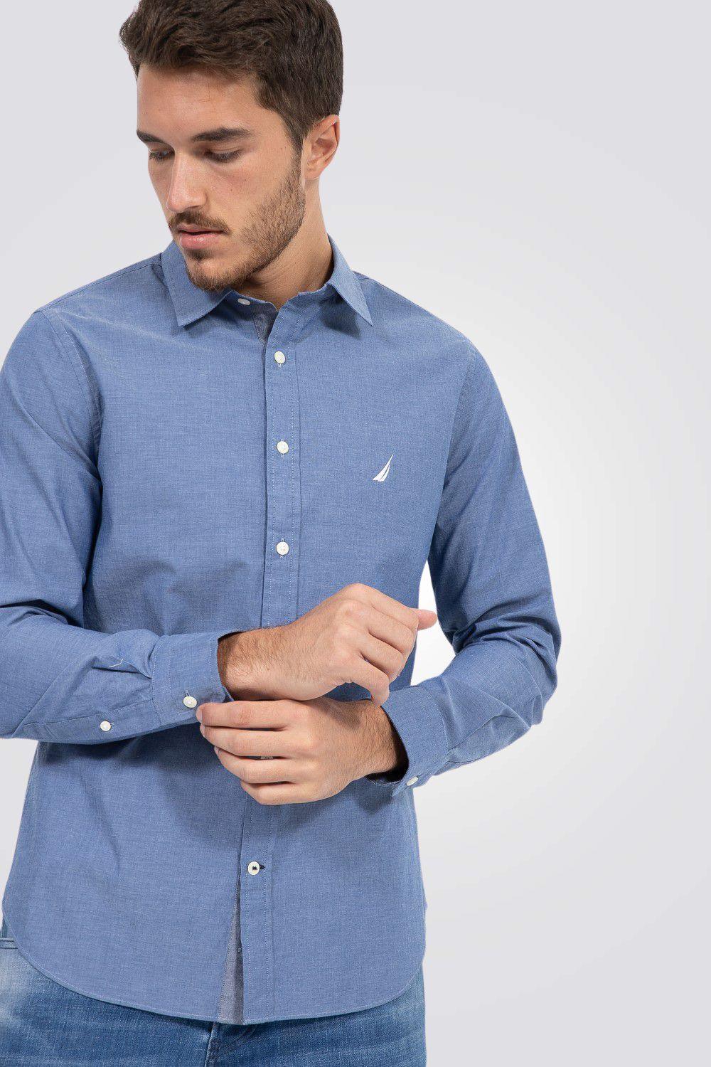 NAUTICA - חולצה מכופתרת TAILORED FIT במראה ג’ינס - MASHBIR//365