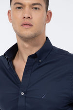 NAUTICA - חולצה מכופתרת כחול נייבי - MASHBIR//365