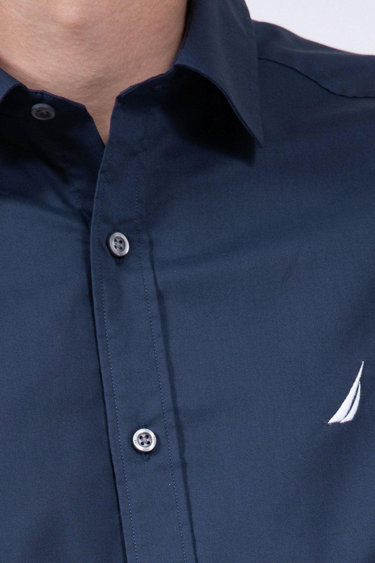 NAUTICA - חולצה מכופתרת כחול נייבי CLASSIC FIT - MASHBIR//365