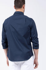 NAUTICA - חולצה מכופתרת כחול נייבי CLASSIC FIT - MASHBIR//365