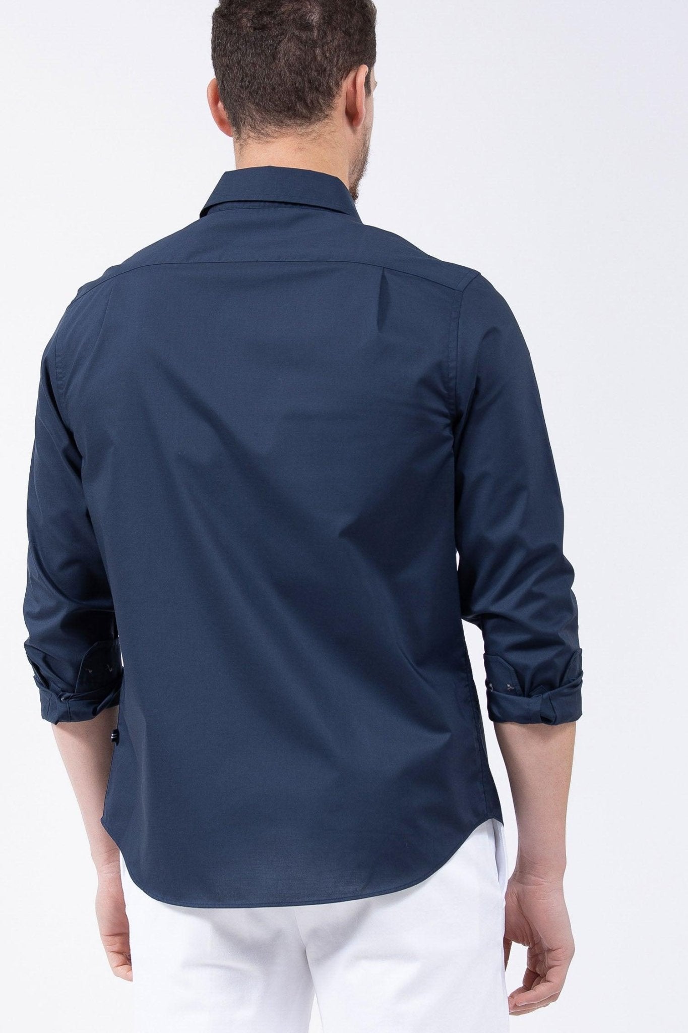 NAUTICA - חולצה מכופתרת כחול נייבי CLASSIC FIT - MASHBIR//365