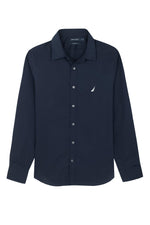 NAUTICA - חולצה מכופתרת כחול נייבי TAILORED FIT - MASHBIR//365