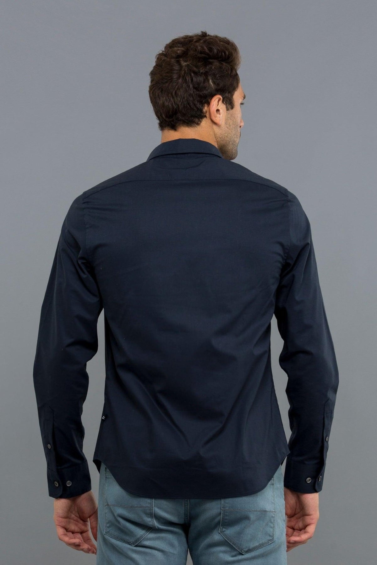 NAUTICA - חולצה מכופתרת כחול נייבי TAILORED FIT - MASHBIR//365