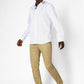 KENNETH COLE - חולצה מכופתרת כותנה בצבע לבן בעיטורים - MASHBIR//365 - 6